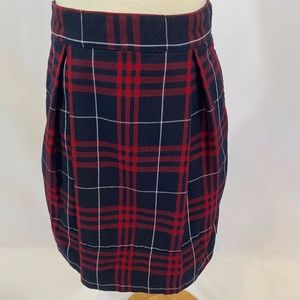 Girls Plaid Pleated Skort Top of Knee